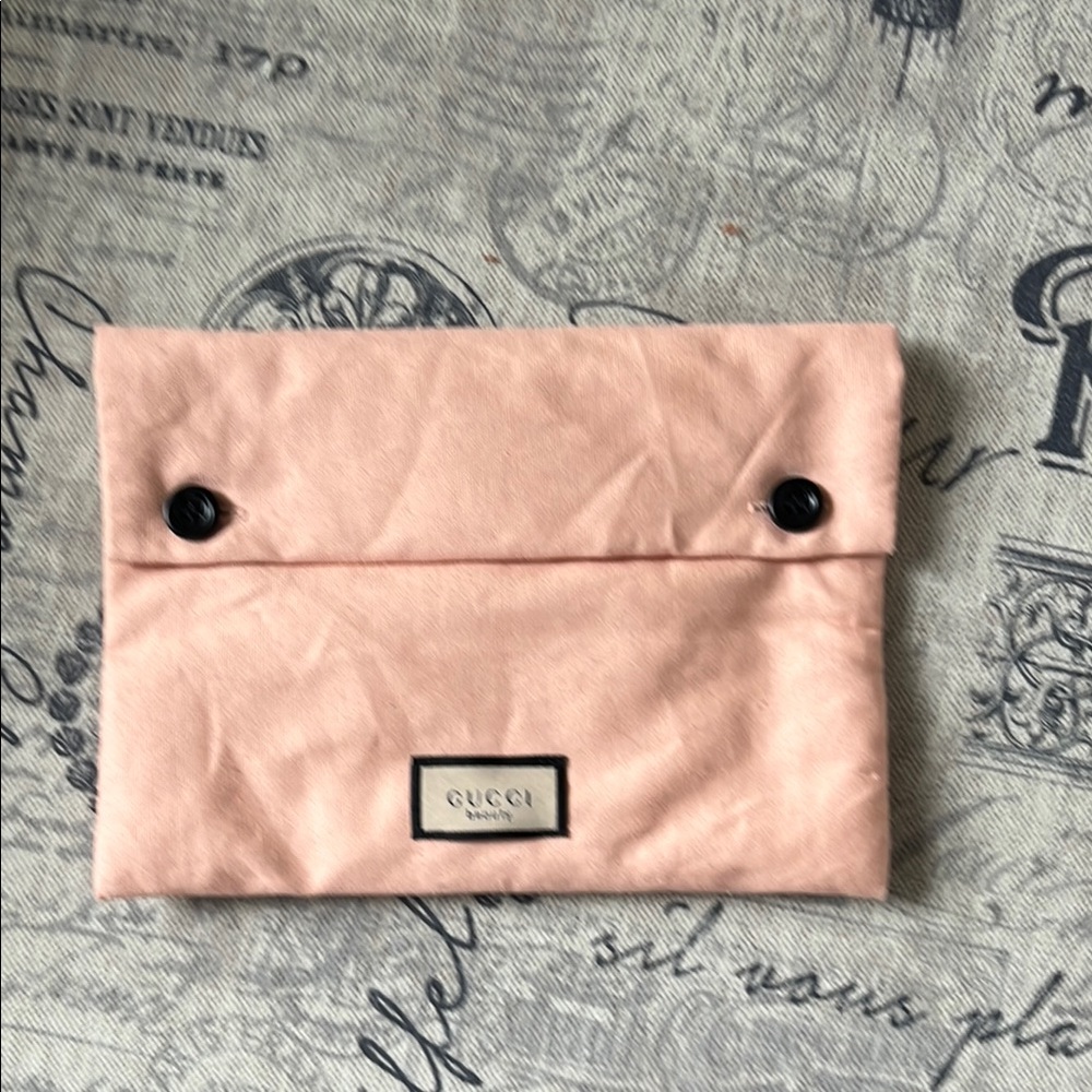 Pink Floral Cosmetic Pouch